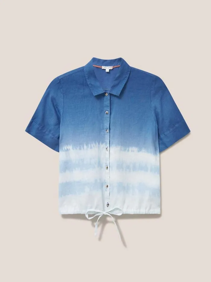Women SHIRTS and BLOUSES White Stuff Lily Tie Hem Linen Shirt Navy Multi Women SHIRTS and BLOUSES White Stuff Lily Tie Hem Linen Shirt Navy Multi