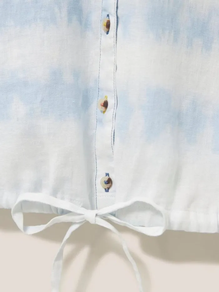 Women SHIRTS and BLOUSES White Stuff Lily Tie Hem Linen Shirt Navy Multi Women SHIRTS and BLOUSES White Stuff Lily Tie Hem Linen Shirt Navy Multi