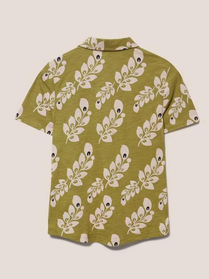 Women SHIRTS and BLOUSES White Stuff Penny Pocket Cotton Jersey Shirt Green Print