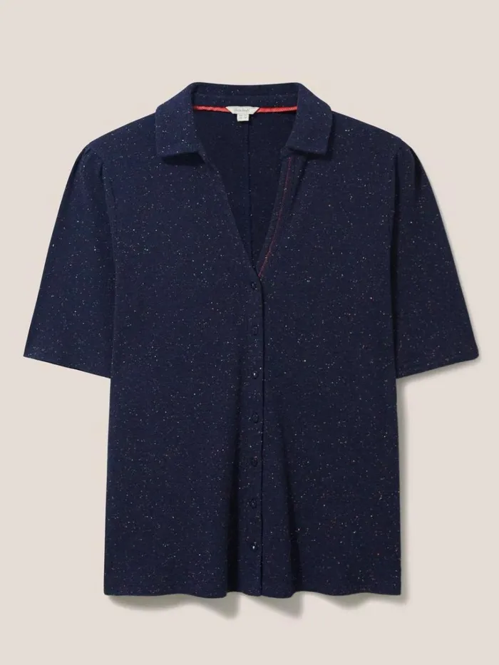 Women SHIRTS and BLOUSES White Stuff Rosie Rib Half Sleeve Dark Navy
