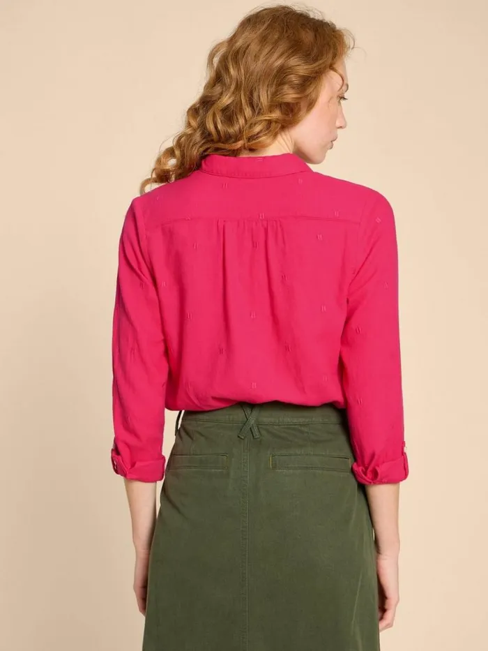 Women SHIRTS and BLOUSES White Stuff Sophie Organic Cotton Shirt Dark Pink Women SHIRTS and BLOUSES White Stuff Sophie Organic Cotton Shirt Dark Pink