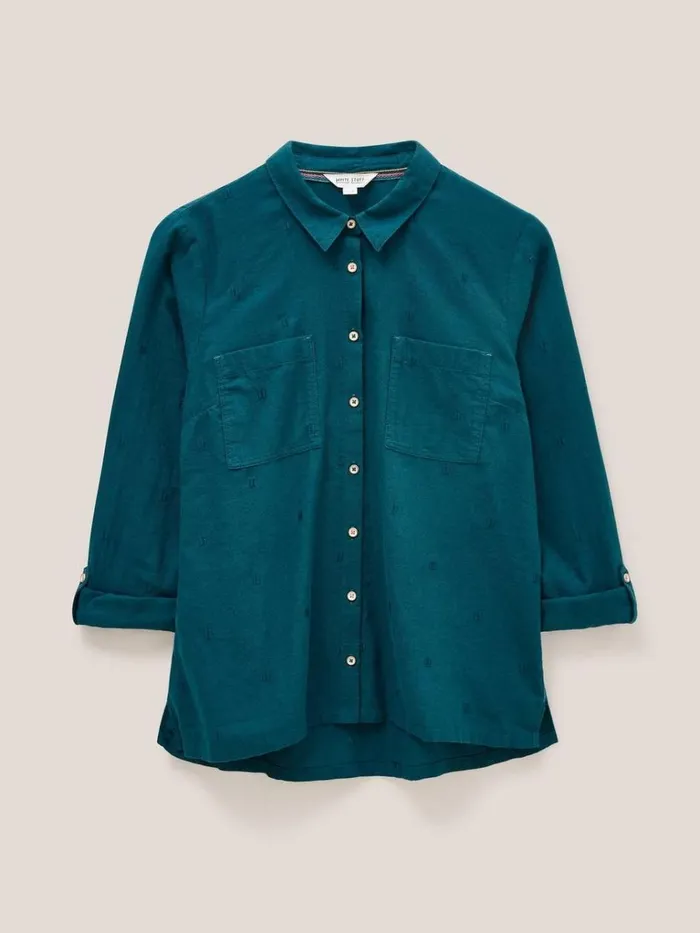 Women SHIRTS and BLOUSES White Stuff Sophie Organic Cotton Shirt Dk Teal Women SHIRTS and BLOUSES White Stuff Sophie Organic Cotton Shirt Dk Teal