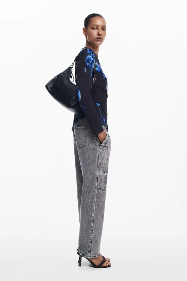 Women Shirts And Blouses Desigual Asymmetric Tshirt