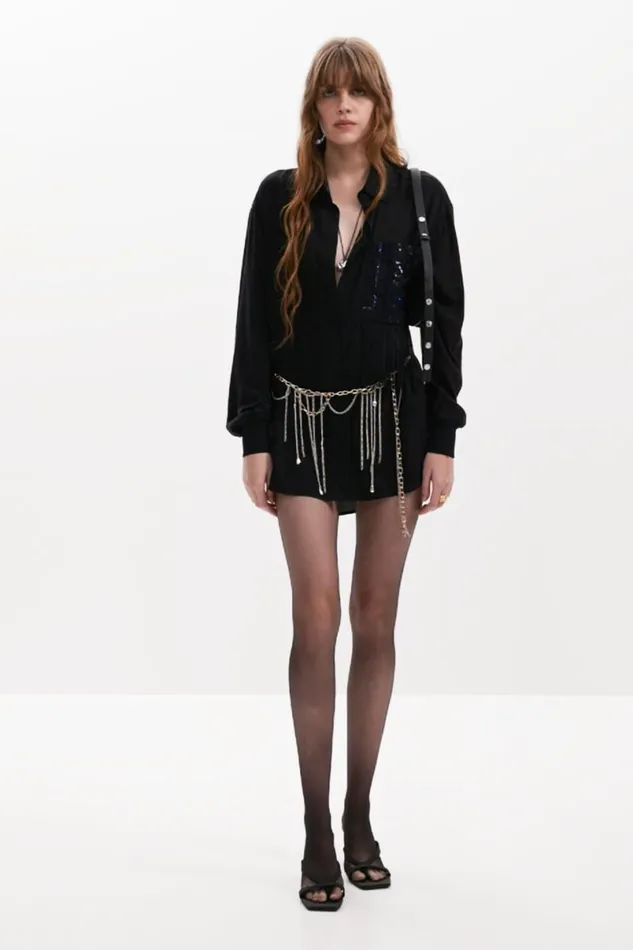 Women Shirts And Blouses Desigual Shirt With Pocket Detail