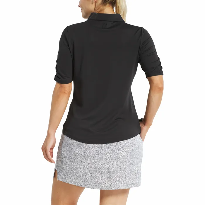 Women Shirts FootJoy Ruched Half Sleeve Women