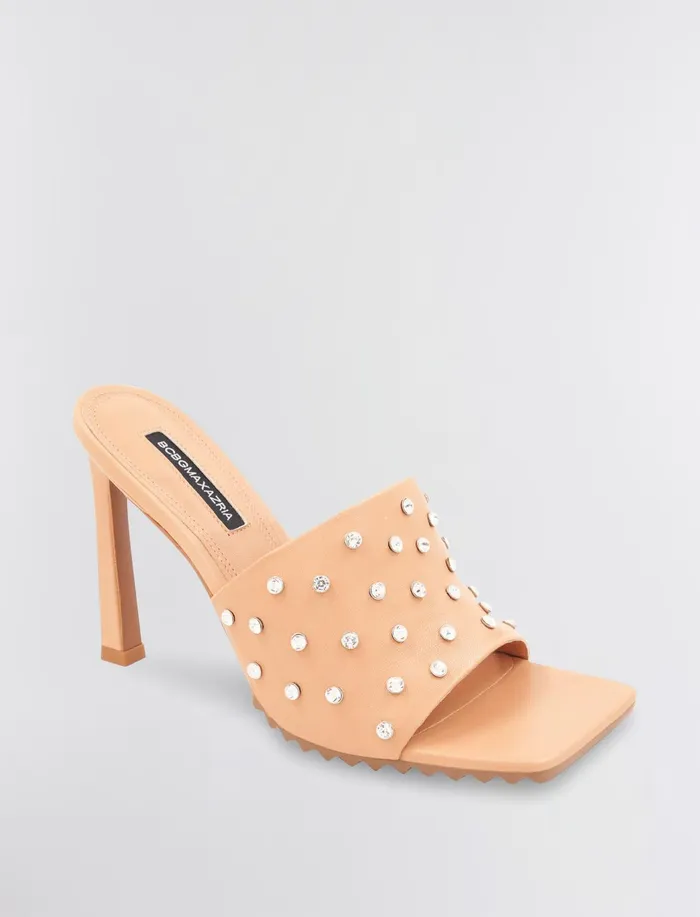 Women Shoes BCBG Porsha Slide Heel Palomino Leather