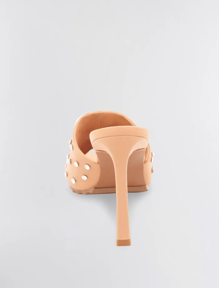 Women Shoes BCBG Porsha Slide Heel Palomino Leather