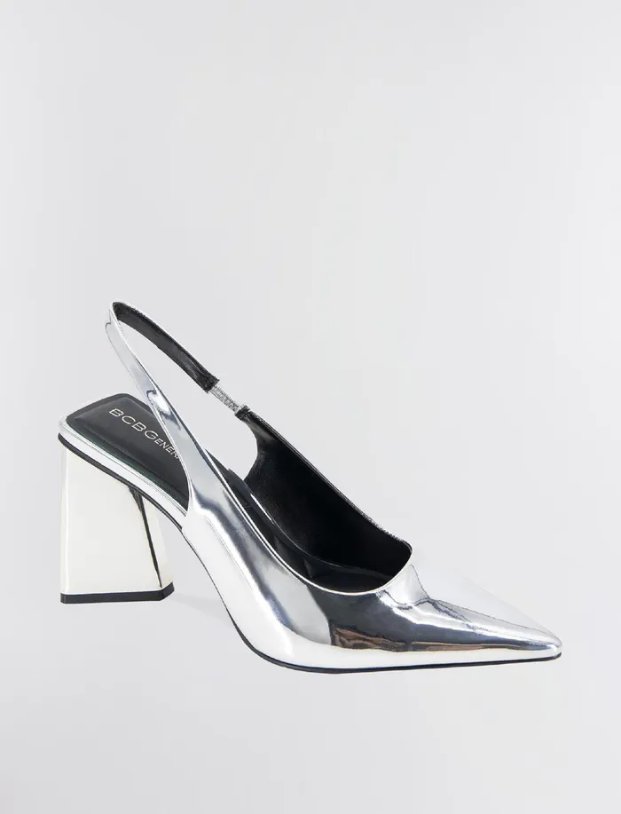 Women Shoes BCBG Silver Trina Pump Heel Silver