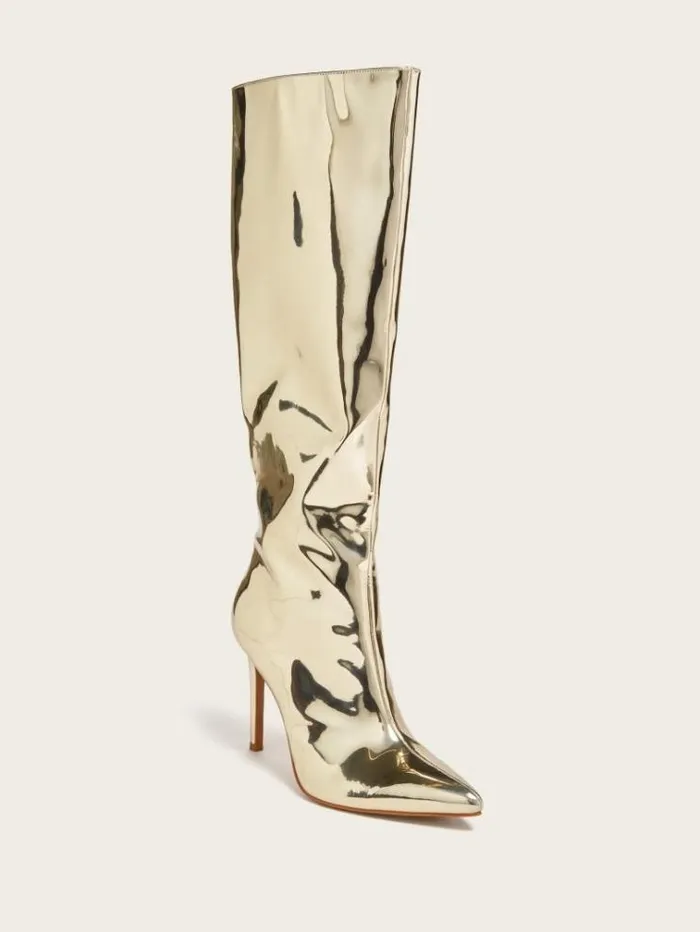 Women Shoes Marciano Brandy KneeHigh Boot Gold2