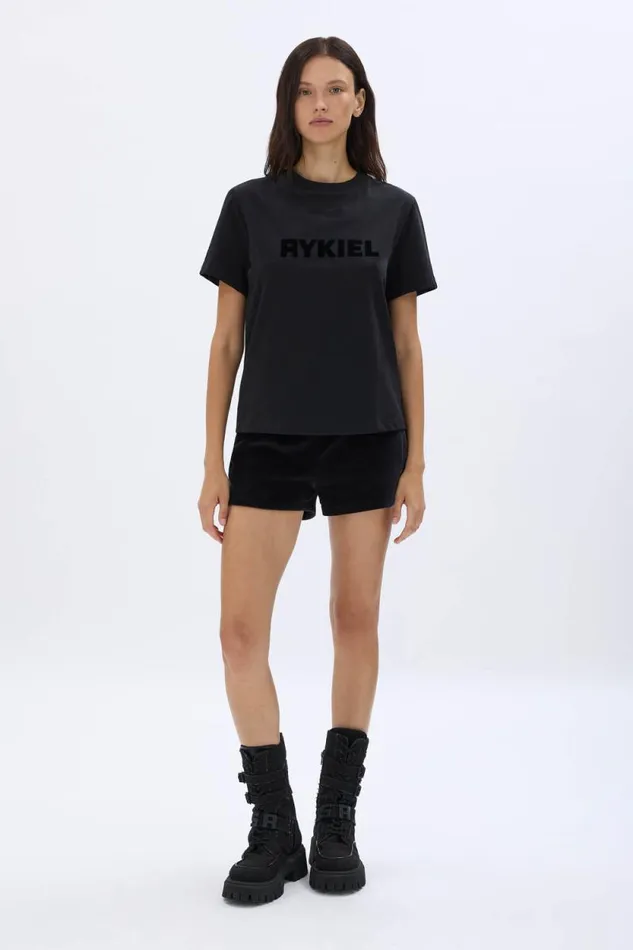 Women Shortsleeved Crewneck Tshirt Black Black Sonia Rykiel TShirts