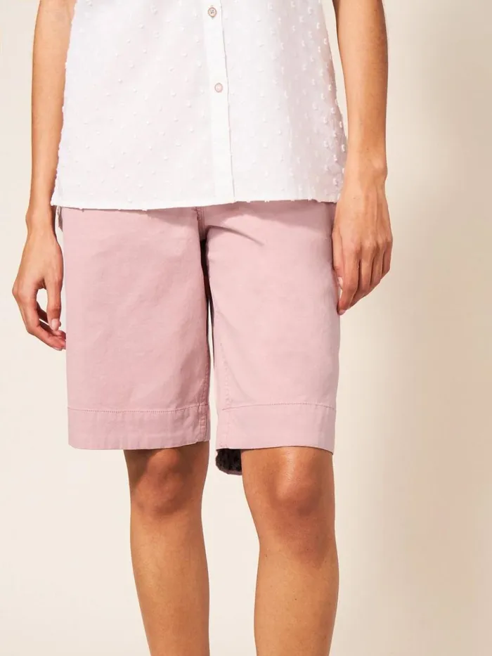 Women SHORTS White Stuff Hayley Organic Chino Shorts Mid Pink