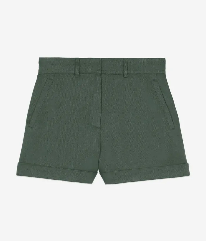Women Skirts and Shorts THE KOOPLES Khaki Suit Shorts