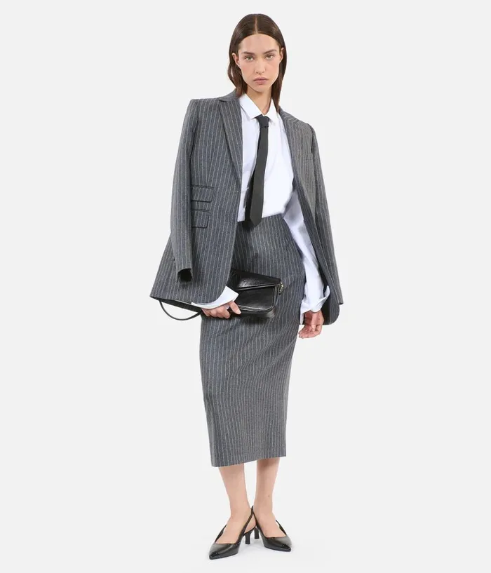 Women Skirts and Shorts THE KOOPLES Midlength Striped Pencil Skirt
