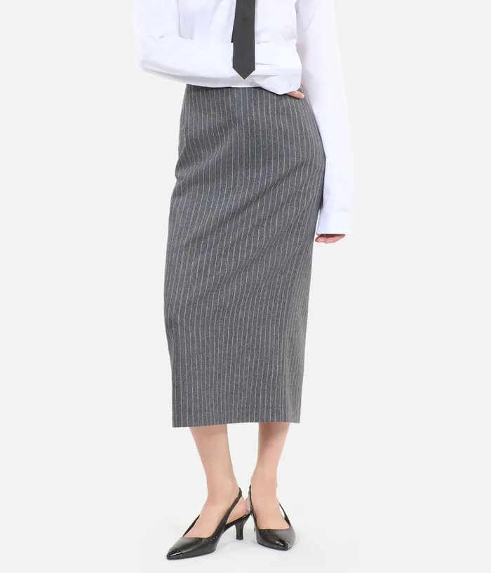 Women Skirts and Shorts THE KOOPLES Midlength Striped Pencil Skirt