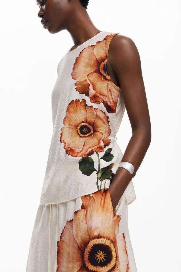 Women Skirts Desigual Floral Midi Skirt