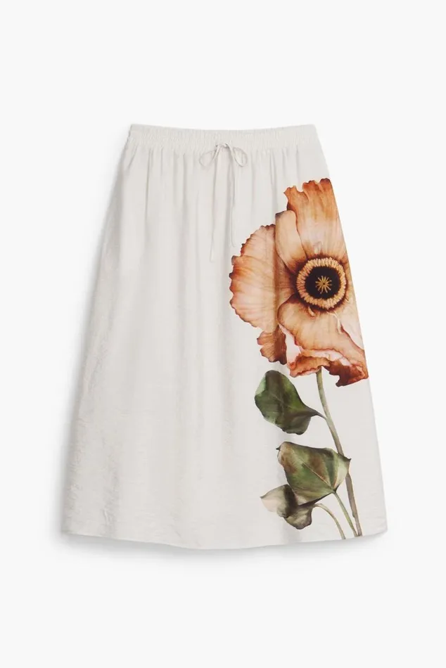 Women Skirts Desigual Floral Midi Skirt