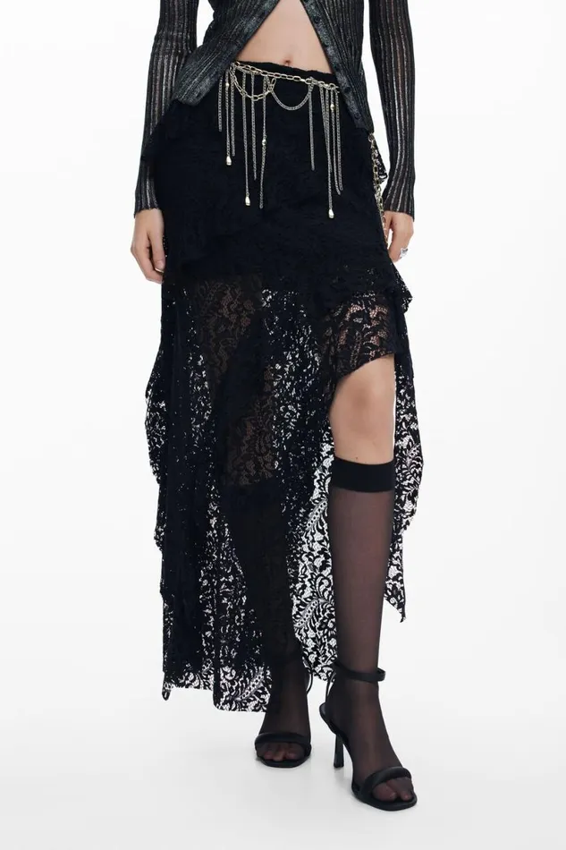 Women Skirts Desigual Lace Pencil Skirt Women Skirts Desigual Lace Pencil Skirt