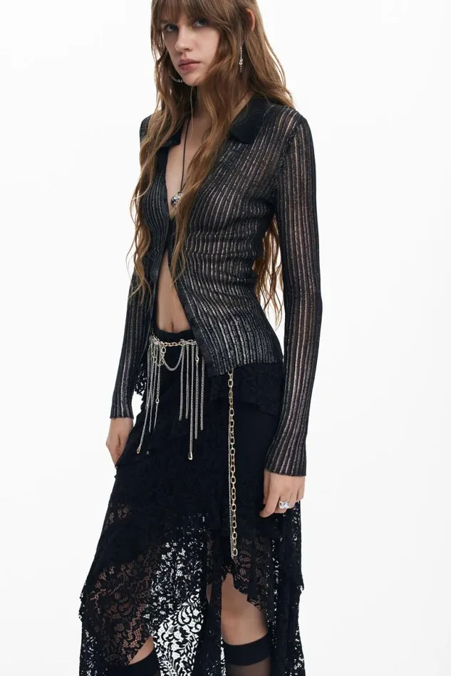 Women Skirts Desigual Lace Pencil Skirt Women Skirts Desigual Lace Pencil Skirt