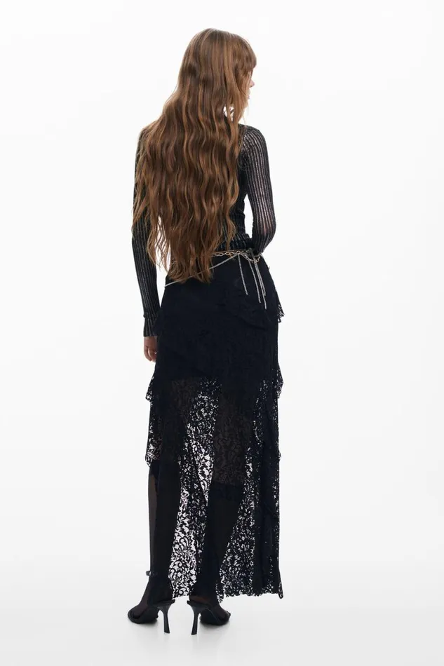 Women Skirts Desigual Lace Pencil Skirt Women Skirts Desigual Lace Pencil Skirt
