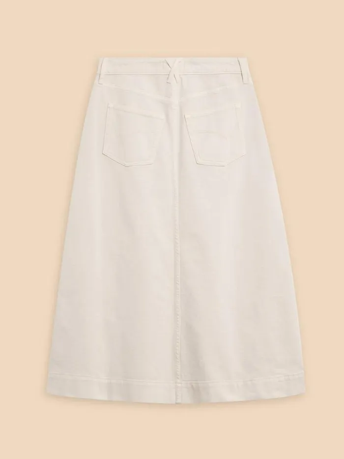 Women SKIRTS White Stuff Allie Denim Midi Skirt Light Natural Women SKIRTS White Stuff Allie Denim Midi Skirt Light Natural
