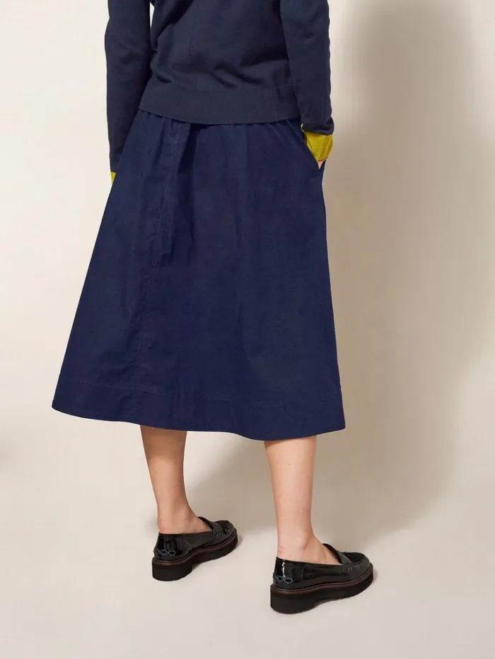 Women SKIRTS White Stuff Charlotte Cord Midi Skirt Dark Navy Women SKIRTS White Stuff Charlotte Cord Midi Skirt Dark Navy