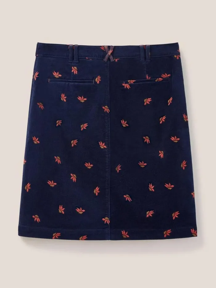 Women SKIRTS White Stuff Melody Embroidered Cord Skirt Navy Multi Women SKIRTS White Stuff Melody Embroidered Cord Skirt Navy Multi