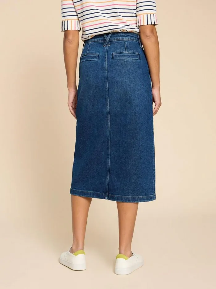 Women SKIRTS White Stuff Penny Denim Midi Skirt Mid Denim