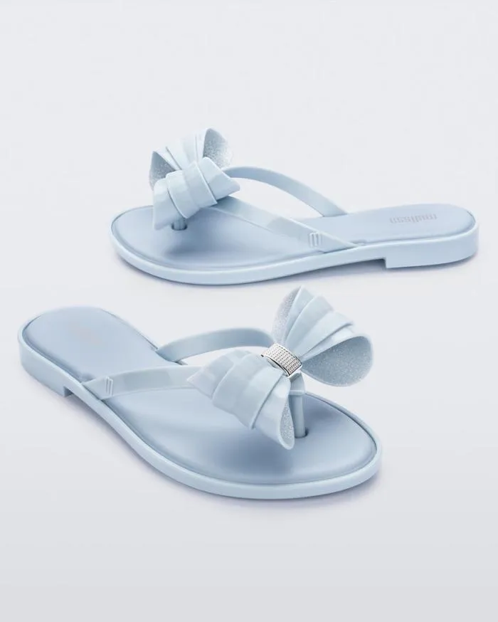 Women Slim Flip Flop Glitter Blue Melissa Flip Flops