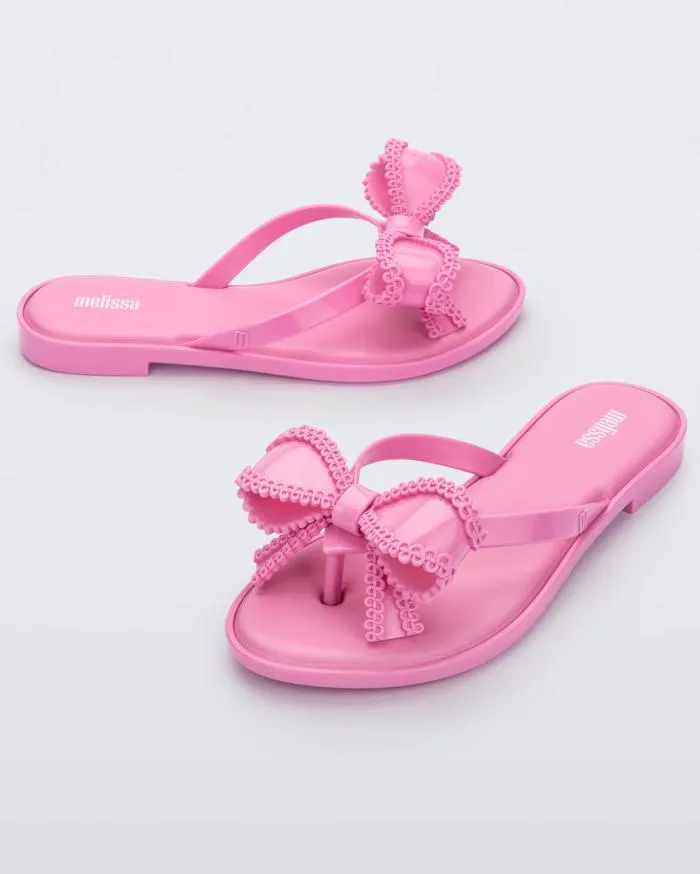 Women Slim Pink Melissa Flip Flops