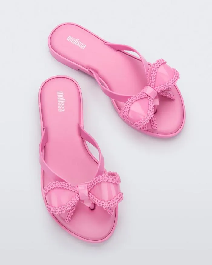 Women Slim Pink Melissa Flip Flops