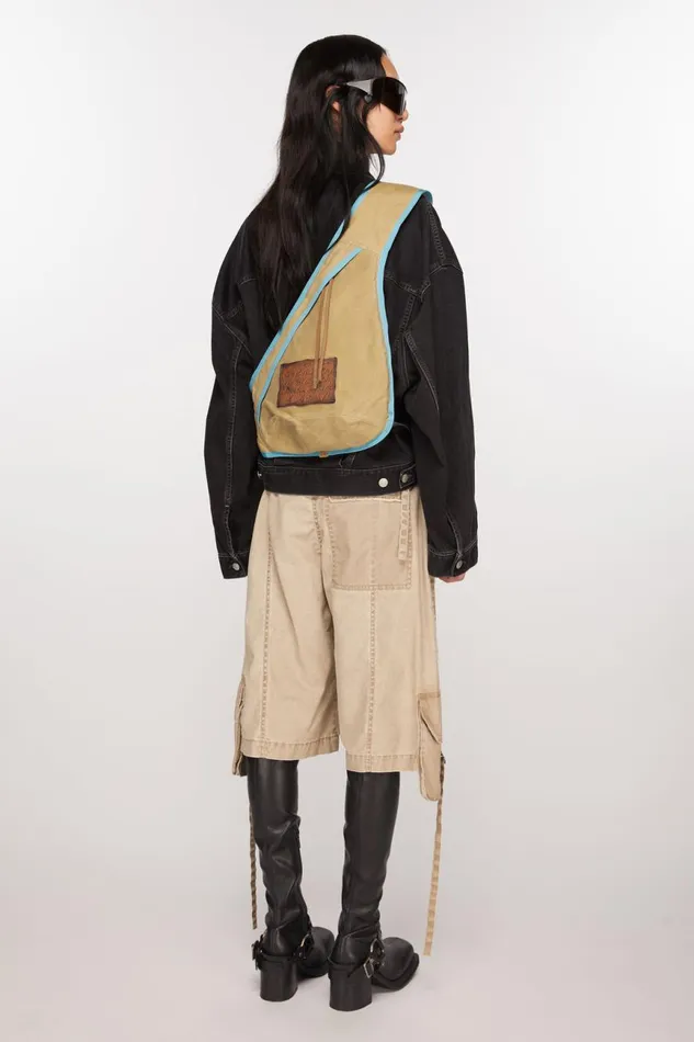 Women Sling Backpack Beigeblue Acne Studios Bags