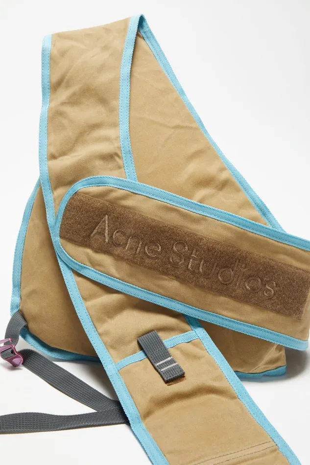 Women Sling Backpack Beigeblue Acne Studios Bags