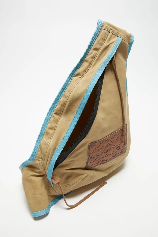 Women Sling Backpack Beigeblue Acne Studios Bags