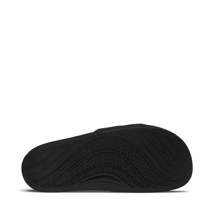 Women Slippers Unisex 1908 SLIDES POLYSOFT SLIDE BLACKWHITE Superga Slippers