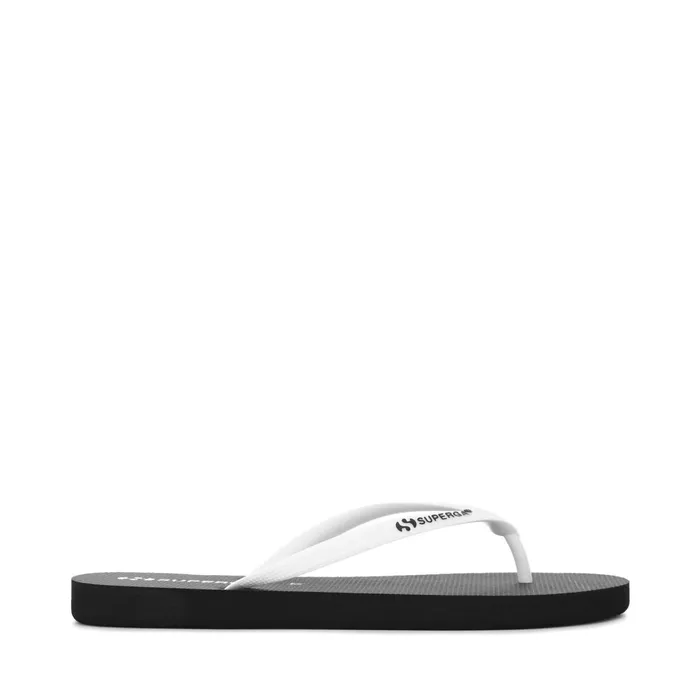 Women Slippers Woman 4121 FLIP FLOPS FlipFlop BLACKWHITE Superga Flip Flops