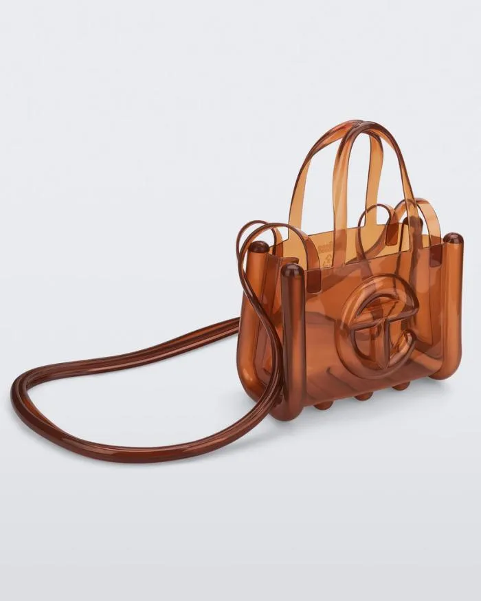 Women Small Jelly Shopper Brown Melissa Handbags