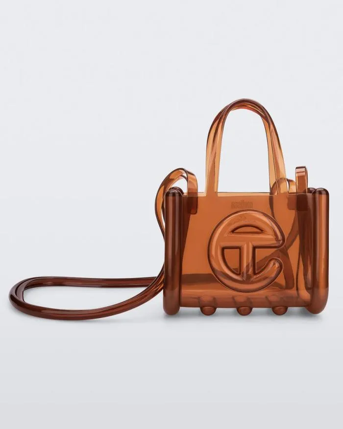 Women Small Jelly Shopper Brown Melissa Handbags