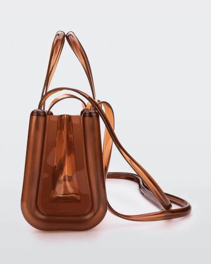 Women Small Jelly Shopper Brown Melissa Handbags