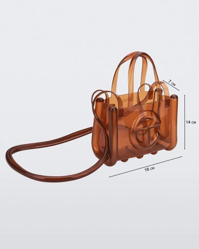 Women Small Jelly Shopper Brown Melissa Handbags