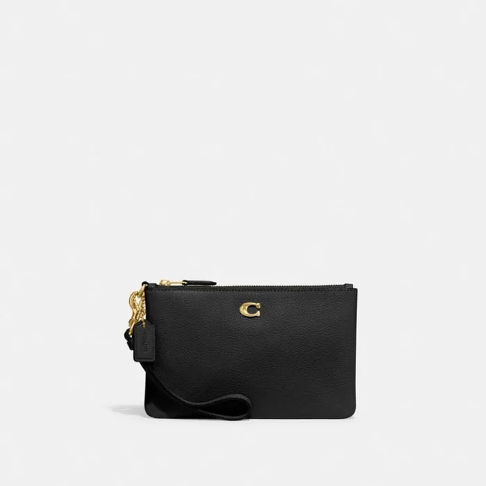 Women Small Wristlet Brassblack Coach Wristlets