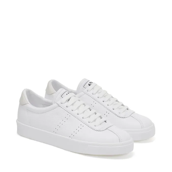 Women Sneakers Unisex 2843 CLUB S COMFORT LEATHER Low Cut FULL WHITE Superga Low Cut