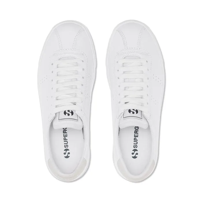 Women Sneakers Unisex 2843 CLUB S COMFORT LEATHER Low Cut FULL WHITE Superga Low Cut