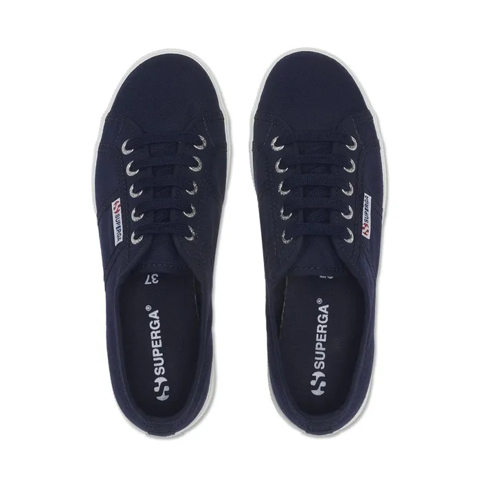 Women Sneakers Unisex 2950COTU Low Cut BLUE DK Superga Low Cut