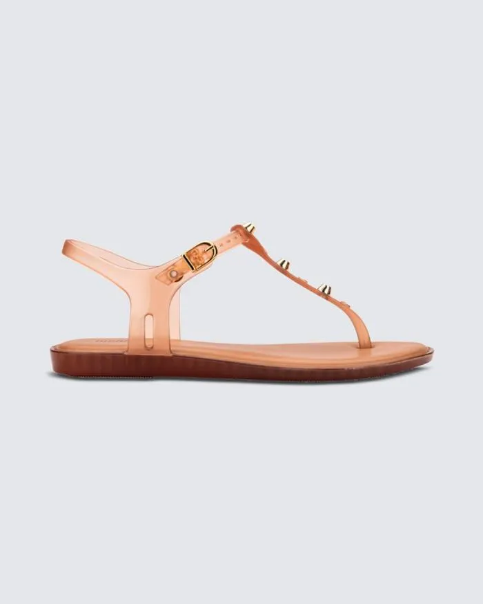 Women Solar Studs Clear Beige Melissa Sandals