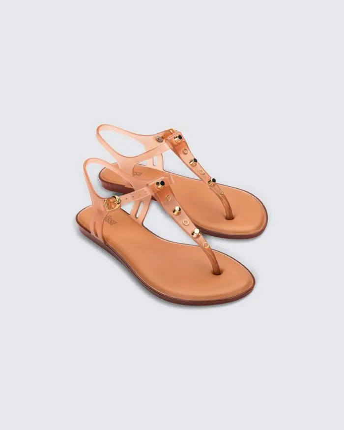 Women Solar Studs Clear Beige Melissa Sandals