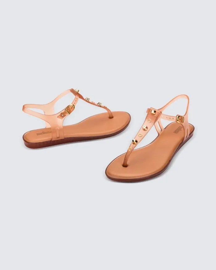 Women Solar Studs Clear Beige Melissa Sandals