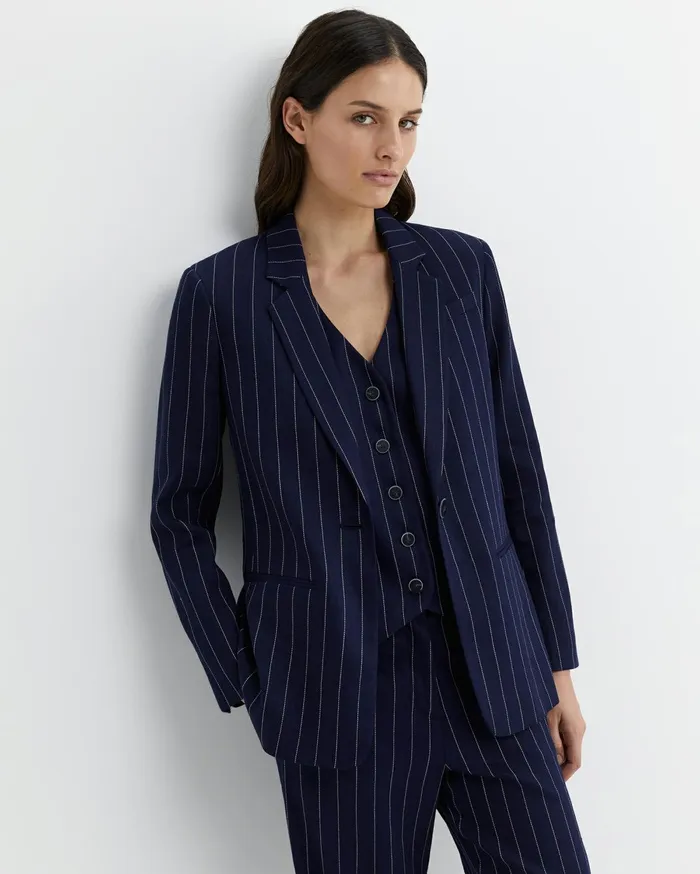 Women Sportscraft Blazers Brianne Stripe Blazer Navywhite