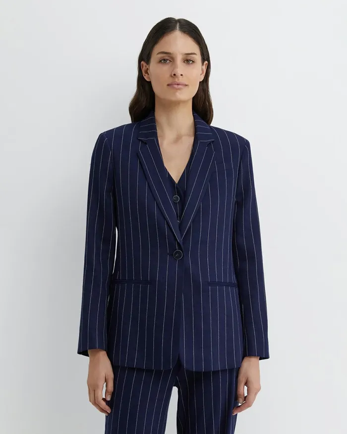 Women Sportscraft Blazers Brianne Stripe Blazer Navywhite