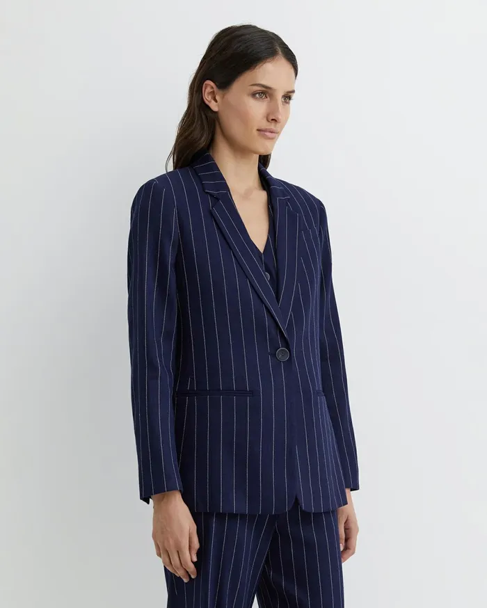 Women Sportscraft Blazers Brianne Stripe Blazer Navywhite