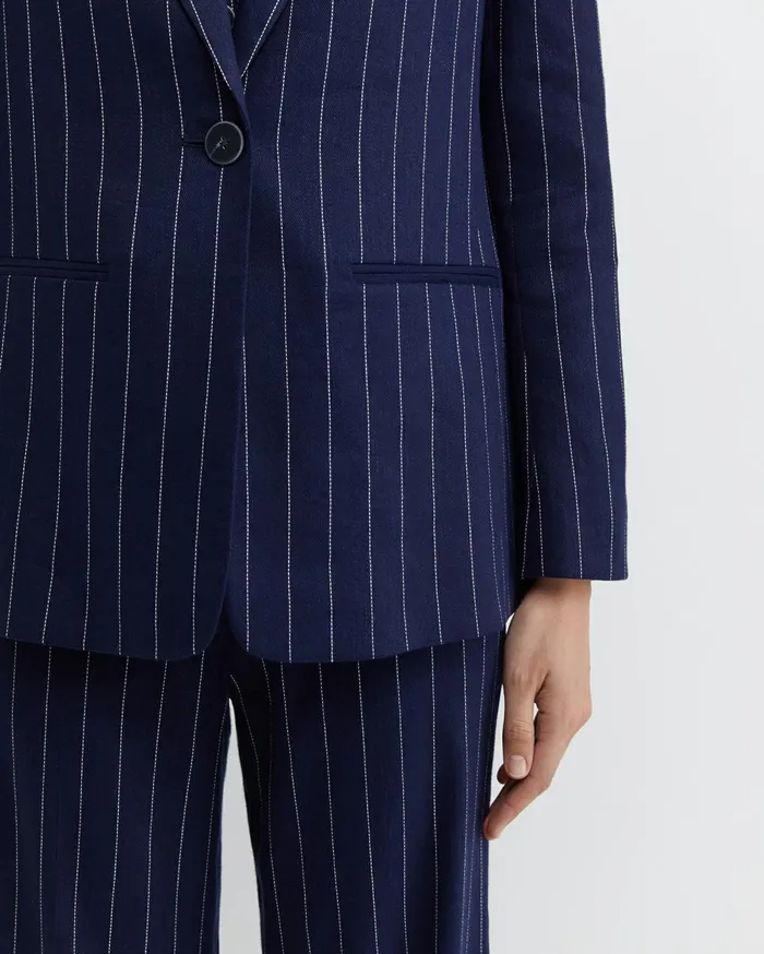 Women Sportscraft Blazers Brianne Stripe Blazer Navywhite